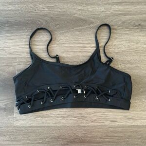 iHeartRaves "Never Stop" Lace-Up Bralette size Large